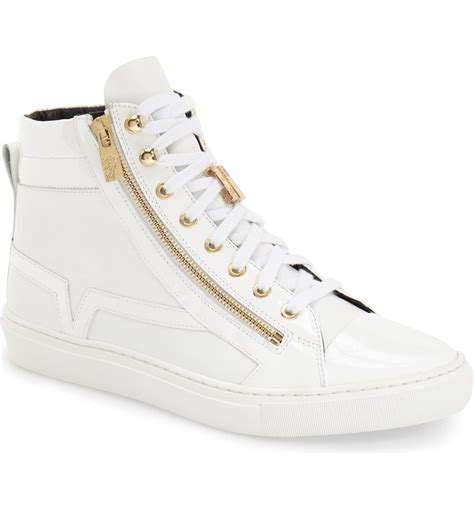 versace herren sneaker|Versace zipped high top sneakers.